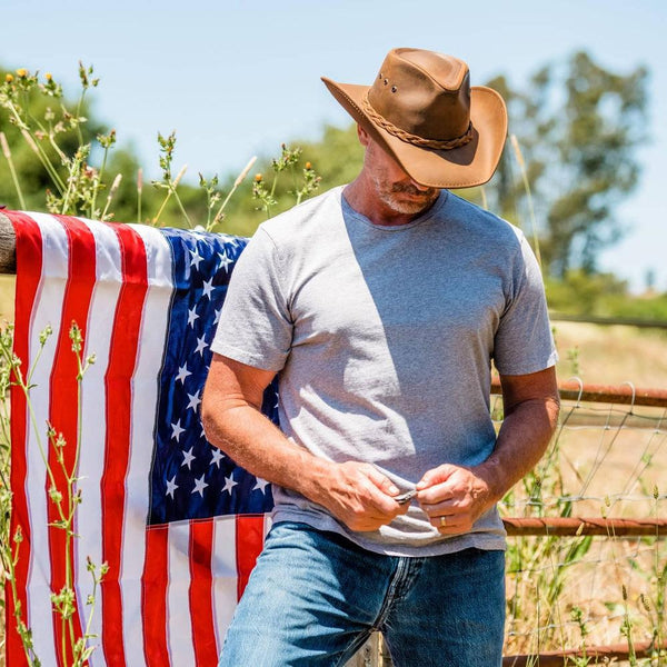 Hollywood Leather Cowboy Hat by American Hat Makers Levine Hat Co