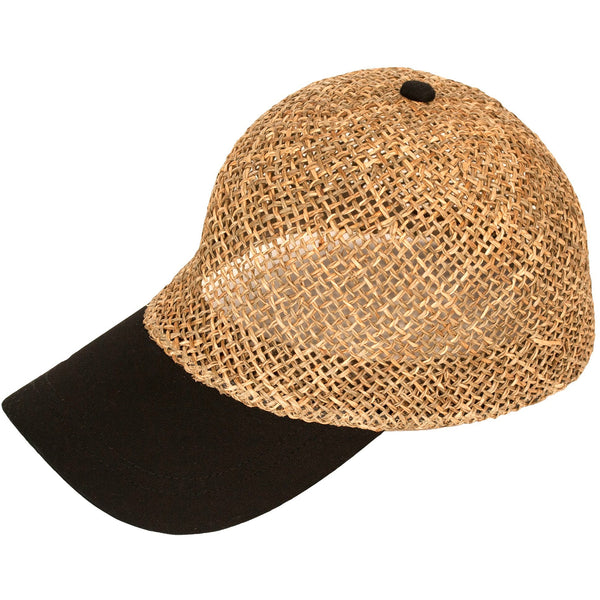 Vented Natural Straw Baseball Cap by Capas – Levine Hat Co.