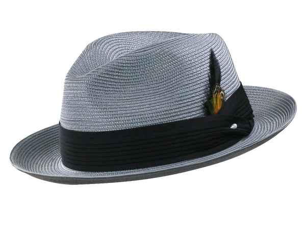 LEVINE HATS Milan Straw Classic Brim Fedora hot by Dobbs.