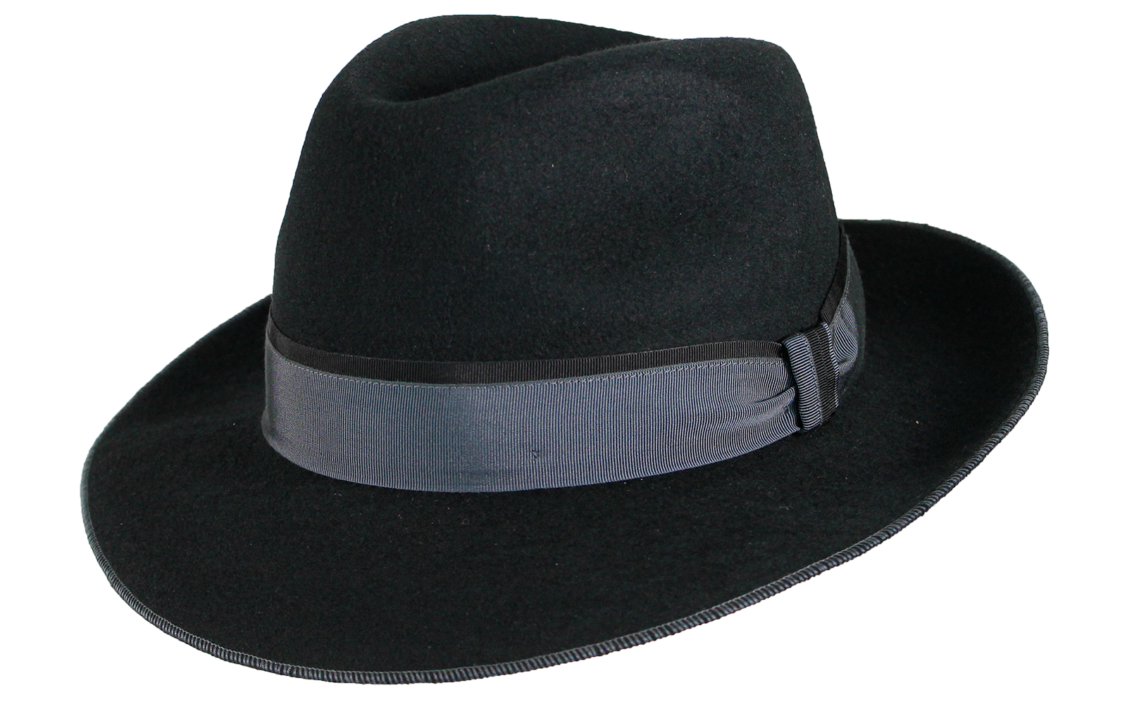 Stefeno 100% online wool black fedora hat size XL