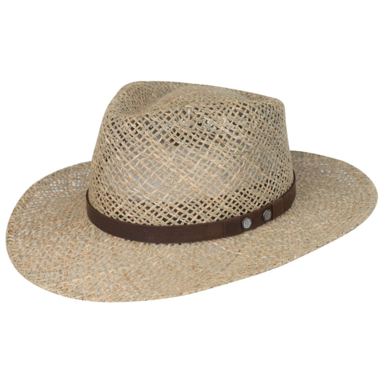 Melbourne Seagrass Straw Outback Fedora by Bigalli – Levine Hat Co.