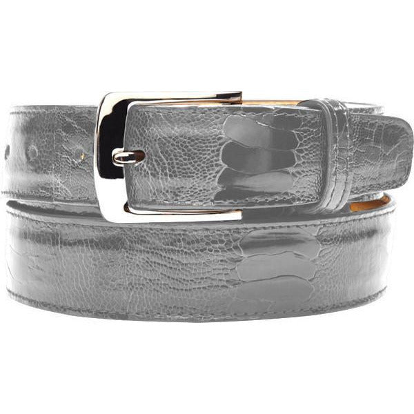 Men's Embossed Leather Ostrich Belt